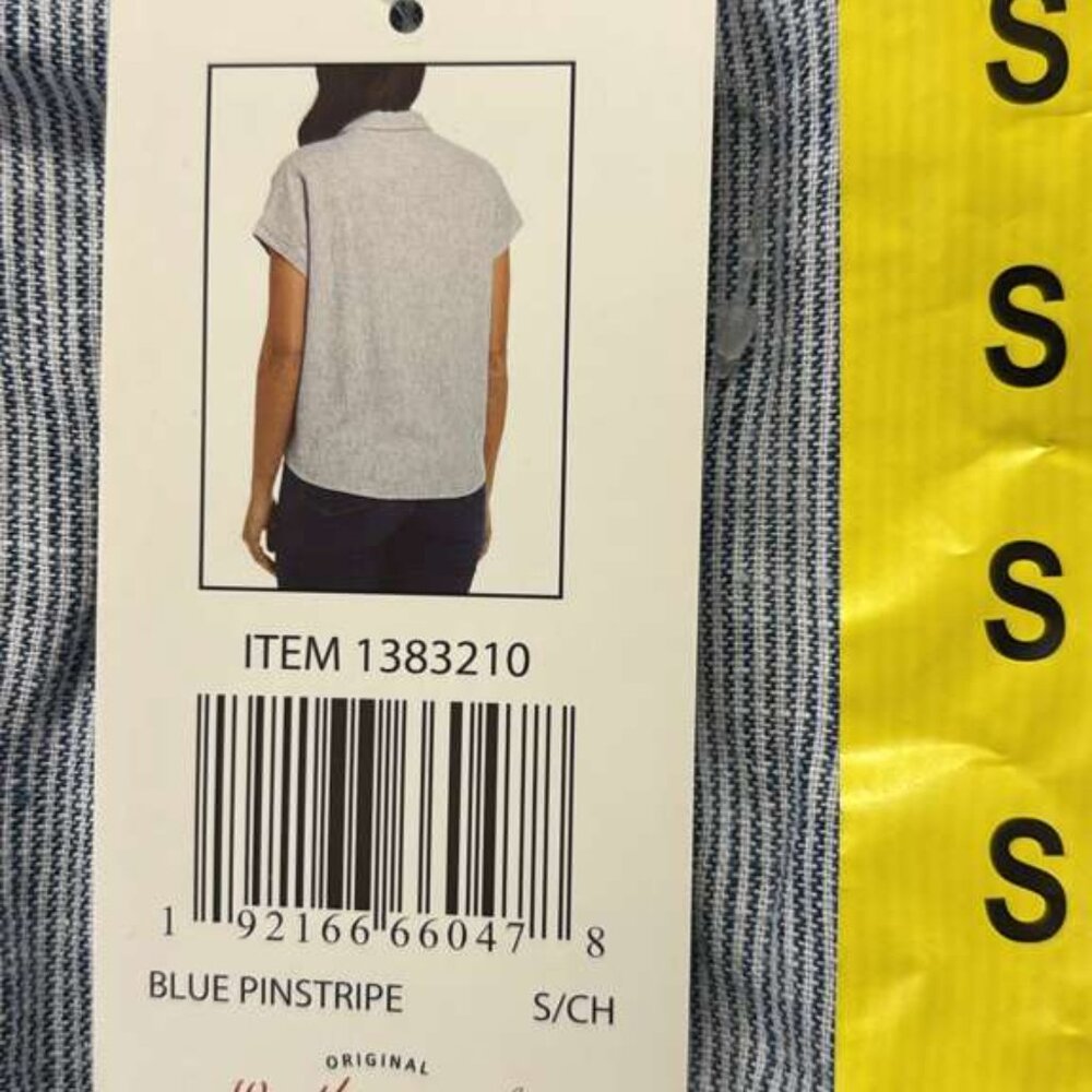 Weatherproof Vtg Ladies Tie Front Top - Picture 4 of 5